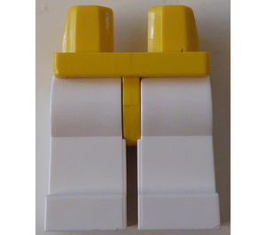 LEGO Gelb Minifigure Hüften mit Weiß Beine (73200 / 88584)
