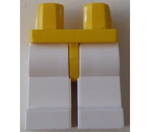 LEGO Gelb Minifigur Hüften mit Weiß Beine (73200 / 88584)