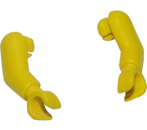 LEGO Yellow Minifigure Left and Right Arm with Hand - paired (Basketball Arms)