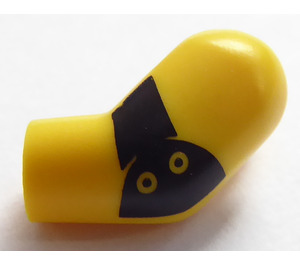 LEGO Gelb Minifigure Links Arm mit Schwarz Elbow Pad (3819)