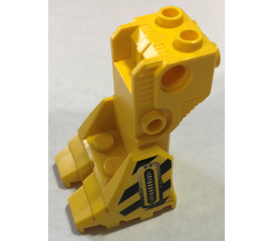 LEGO Yellow Minifigure Platform Exo-Skeleton with Hose and Danger Stripes Decoration (41525 / 42065)