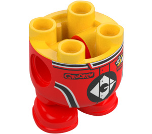 LEGO Amarillo Minions Cuerpo con Feet con Rojo Mono (67644)