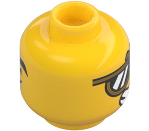 LEGO Yellow Monkie Kid - Tourist Minifigure Head (Recessed Solid Stud) (3626 / 81252)