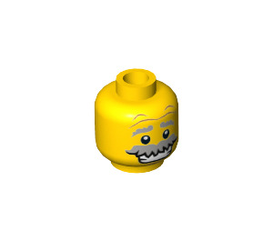LEGO Yellow Monster Scientist Minifigure Head (Recessed Solid Stud) (3626 / 22124)