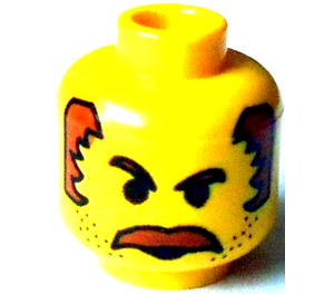LEGO Yellow Mr Cunningham Head (Safety Stud) (3626)