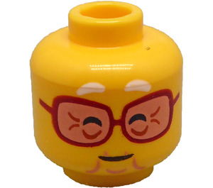 LEGO Giallo Mrs. Castillo Minifigure Testa (Perno solido incassato) (3274 / 102977)