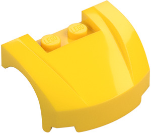 LEGO Giallo Mudgard Bonnet 3 x 4 x 1.3 Curvo (98835)