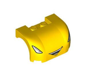 LEGO Jaune Garde-boue Bonnet 3 x 4 x 1.7 Incurvé avec Face (33695 / 93587)