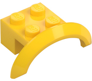 LEGO Geel Spatbord Steen 2 x 4 x 1 met Wiel Boog (28579 / 98282)