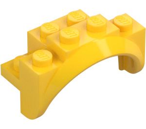 LEGO Yellow Mudguard Brick 2 x 4 x 2 with Wheel Arch (35789)