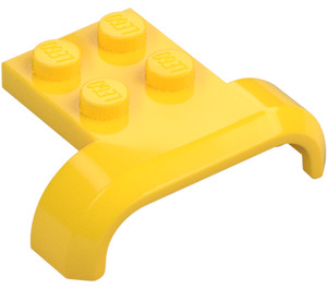 LEGO Yellow Mudguard Plate 2 x 2 with Shallow Wheel Arch (28326)