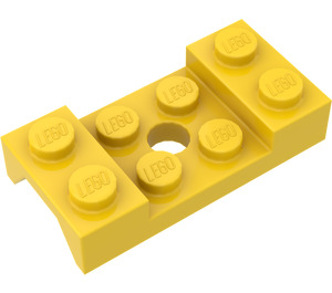 LEGO Yellow Mudguard Plate 2 x 4 with Arches with Hole (60212)