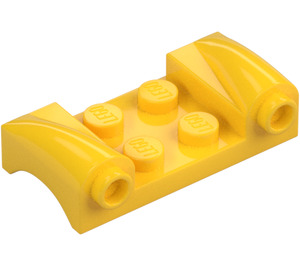 LEGO Yellow Mudguard Plate 2 x 4 with Headlights and Curved Fenders (93590)