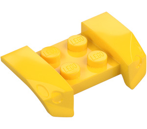 LEGO Geel Spatbord Plaat 2 x 4 met Overhanging Headlights (44674)