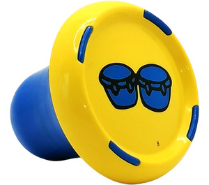 LEGO Geel Muziek Composer Geluid plug met Blauw drums Patroon (42980)