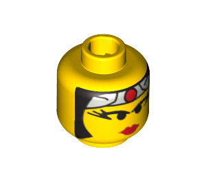 LEGO Yellow Ninja Princess Head (Safety Stud) (3626 / 90259)