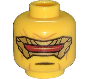 LEGO Yellow Ninjago Rapton Head with Rectangular Visor (Recessed Solid Stud) (3274 / 102881)