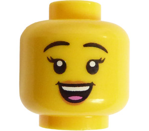 LEGO Yellow Paddle Surfer Head (Safety Stud) (3626)