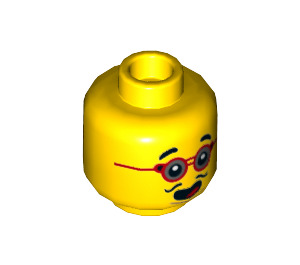 LEGO Giallo Pan Minifigure Testa (Perno solido incassato) (3626 / 76839)