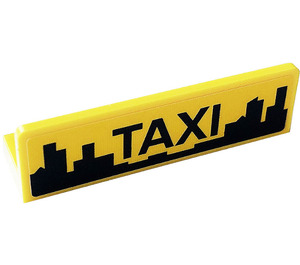 LEGO Yellow Panel 1 x 4 with Rounded Corners with TAXI Sticker (15207)