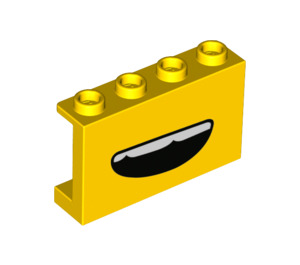 LEGO Yellow Panel 1 x 4 x 2 with Open mouth (14718 / 68376)