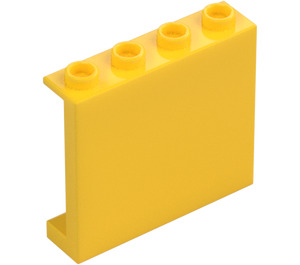 LEGO Amarillo Panel 1 x 4 x 3 con soportes laterales, espigas huecas (35323 / 60581)