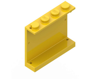LEGO Jaune Panneau 1 x 4 x 3 sans supports latéraux, tenons pleins (4215)