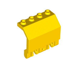 LEGO Keltainen Paneeli 2 x 4 x 2 jossa Hinges (44572)