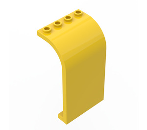 LEGO Geel Paneel 3 x 4 x 6 met Gebogen bovenkant (2571 / 35251)