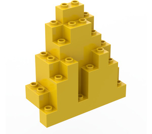 LEGO Geel Paneel 3 x 8 x 7 Steen Driehoekig (6083)