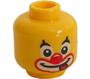 LEGO Yellow Party Clown Minifigure Head (Recessed Solid Stud) (3626 / 38218)