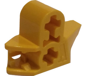 LEGO Yellow Perpendicular Axle Joiner T-Piece with Catch (44850)