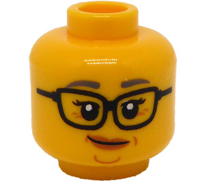 LEGO Geel Pet Groomer Hoofd (Verzonken Solid Stud) (3274 / 105592)