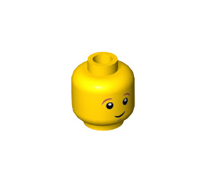 LEGO Żółty Piggy Guy Głowa, Crooked Smile (wpuszczany solidny wypustek) (3626 / 18182)