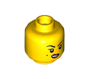 LEGO Geel Piraat Meisje Hoofd  (Verzonken solide nop) (3626 / 68056)