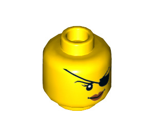 LEGO Yellow Pirate Princess Head (Recessed Solid Stud) (3626 / 19516)