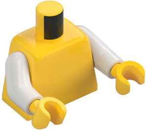 LEGO Yellow Plain Torso with White Arms and Yellow Hands (76382 / 88585)