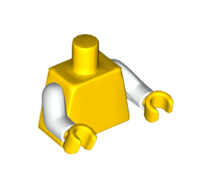 LEGO Jaune Plaine Torse avec blanc Bras et Jaune Mains (76382 / 88585)