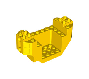 LEGO Yellow Plane Bottom 4 x 12 x 4 with Hole (44665)