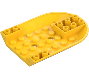 LEGO Žlutá Letadlo Dno 6 x 8 Zakřivený Převrácený (11295)