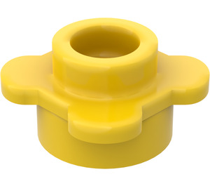 LEGO Geel Plaat 1 x 1 Rond met Bloem Bloemblaadjes (28573 / 33291)