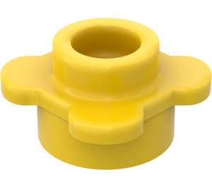 LEGO Jaune assiette 1 x 1 Rond avec Fleur Pétales (28573 / 33291)