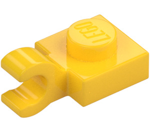 LEGO Yellow Plate 1 x 1 with Horizontal Clip (Flat Fronted Clip) (6019)