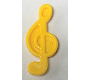 LEGO Žlutá Deska 1 x 1 s Treble Clef