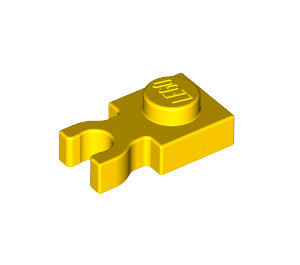 LEGO Jaune assiette 1 x 1 avec Verticale Agrafe (Clip en U épais) (4085 / 60897)