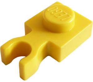 LEGO Geel Plaat 1 x 1 met Verticaal Klem (Dunne 'U'-clip) (4085 / 60897)