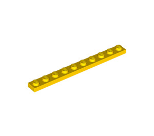 LEGO Geel Plaat 1 x 10 (4477)