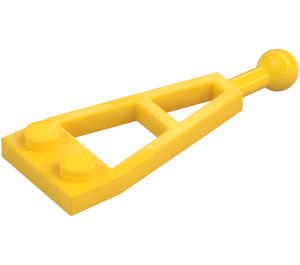 LEGO Yellow Plate 1 x 2 Triangle with Ball Joint (2508)