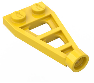 LEGO Yellow Plate 1 x 2 Triangle with Stud Hole (4596)