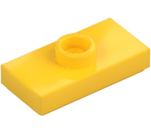 LEGO Yellow Plate 1 x 2 with 1 Stud (with Groove and Bottom Stud Holder) (15573 / 78823)